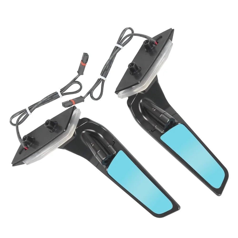 Pour bmw s1000rr 2019-2025, rétroviseurs latéraux de moto avec clignotants à led, rétroviseurs réglables, installation facile plug and play, paire