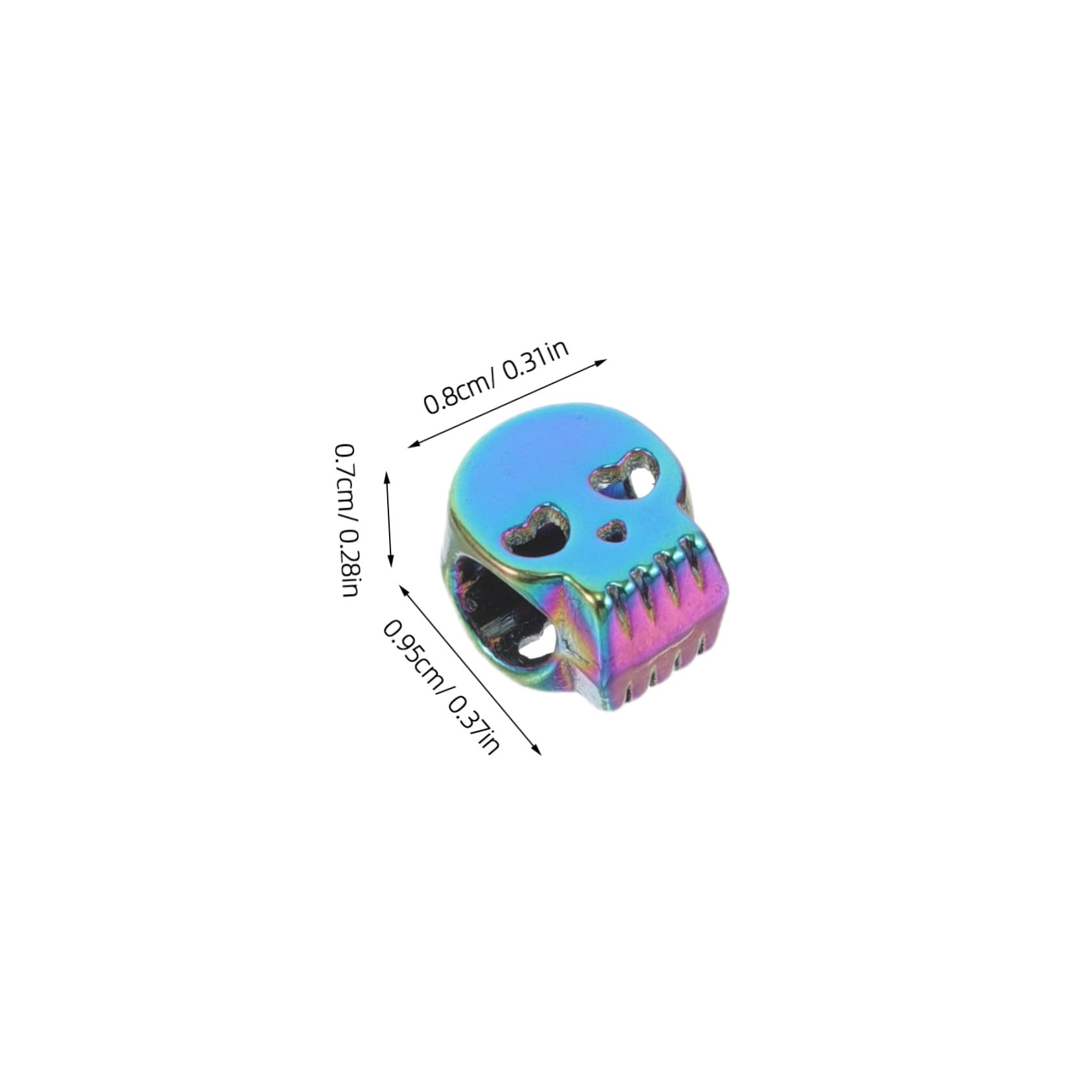 100 Piezas Cuentas de Calavera de Inoxidable con Grande Cuentas Vintage para Hacer Pulseras Collares y Llaveros de Halloween Accesorio Artesanal para Bisutería DIY
