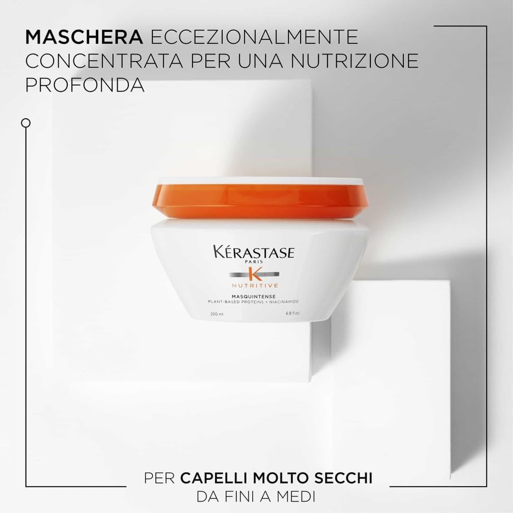 Kérastase Nutritive Maschera Nutriente Masquintense 200 ml Per Capelli Molto Secchi da Fini a Medi