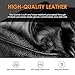 LOKIMSI Genuine Sheepskin Leather Gloves for Men, Soft Cashmere Winter Warm Touch Screen Gloves Motorcycle Driving Gloves