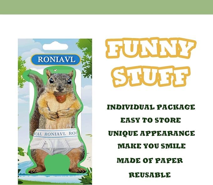 Image of RONIAVL Squirrel in Underpants Deluxe Air Freshener(4Pcs)