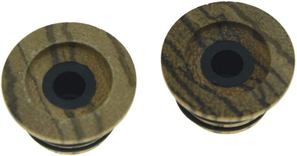 Dopro Zebra Wooden Knobs Strat/LP Style Volume Tone Top Hat Bell Wood Knobs for Metric 5.8mm Shaft Pots