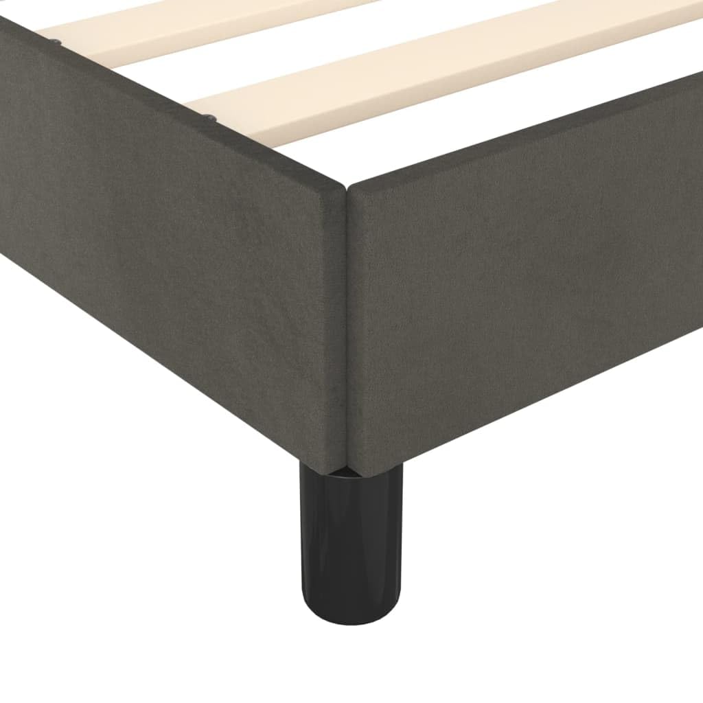 vidaXL Estructura Cama con Cabecero Matrimonial Somier Tapizado Dormitorio Habitación Muebles Cuarto Descanso Terciopelo Gris Oscuro 180x200 cm