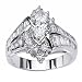 Clearance Ladies Diamond Crystals Wedding Band Engagement Rings for Women Jewelry Gift (Silver, 10)
