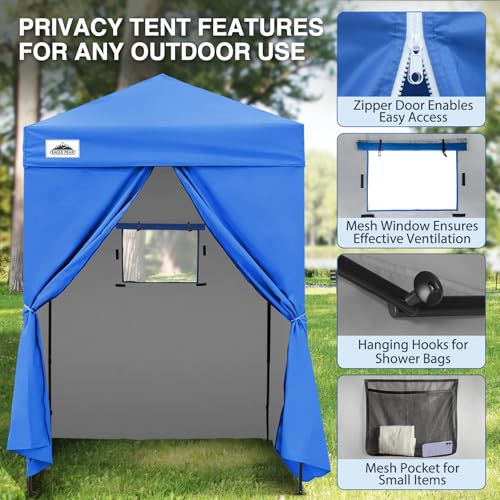EAGLE PEAK Flex 5x5 Pop Up Changing Room, Toldo para Cambiar Compacto, Azul miniatura 2