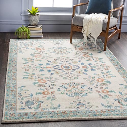 Mark&Day Area Rugs, 8x10 Heidveld Traditional Sage Area Rug, Cream
