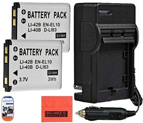 2-Pack Of En-El10 Batteries And Charger For Nikon Coolpix S60, S80, S200, S210, S220, S230, S500, S510, S520, S570, S600, S700, S3000, S4000, S5100 Digital Camera + More!! #TOP29