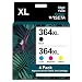 Produktbild WISETA 364XL Tintenpatronen Multipack kompatible für HP 364 XL Druckerpatronen Deskject 3070A 3520 Photosmart 5520 5510 5524 6520 7520 7522 Officejet 4622 4620 (Schwarz,Magenta,Cyan,Gelb,4-Pack)