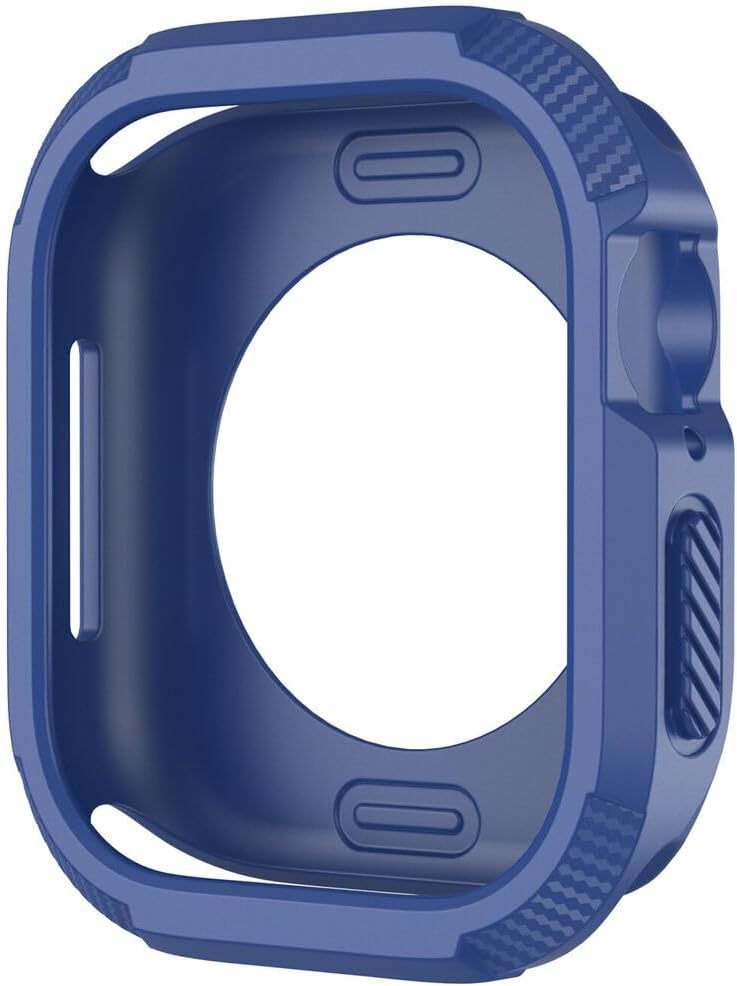 Image of Meyaar Tough Armour Case Compatible for Apple Watch Series 10 46mm Military Grade Protective Cover, TPU Bumper Case for Apple Watch Series 10 46mm (2024) (Blue, 46MM)