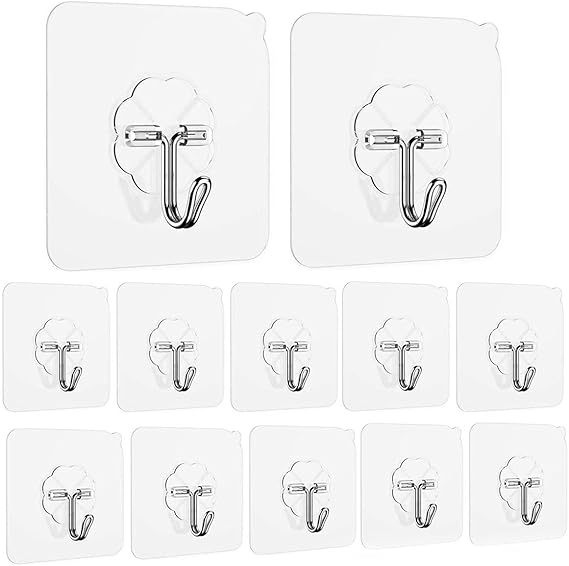 Adhesive Hooks Utility Hooks 44 lb/ 20 kg(Max), Heavy Duty