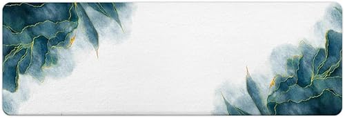 Miniatura 23 de Tapete de baño de mármol verde y dorado para baño, esmeralda oscuro, salvia, cazador, verde oliva, antideslizante, moderno, dorado, accesorios