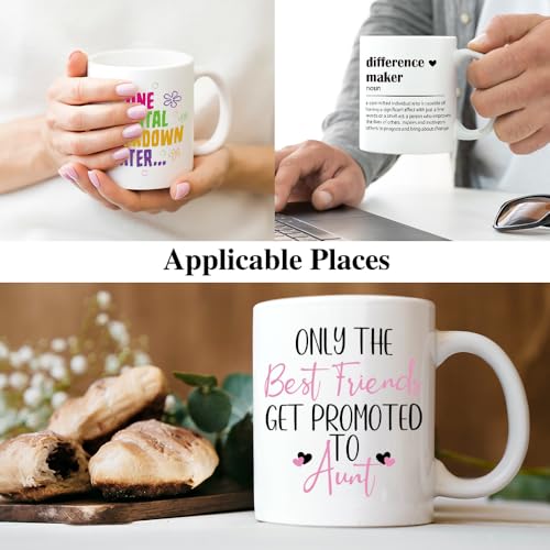 Taza cerámica para café de 11 oz con diseño estampado miniatura 5