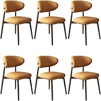 Vista 52 de YVYKFZD Dining Chairs Set, Upholstered Kitchen Chairs, Dining Room Chair with Wooden Legs and Curved Back, Leather Living Room Chair, for Offices