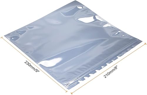 Vista 8 de Bolsas antiestáticas de blindaje ESD resellables con etiquetas, [para dispositivos electrónicos, GPU, disco duro, SSD, placa base, HDD], 12 x 16