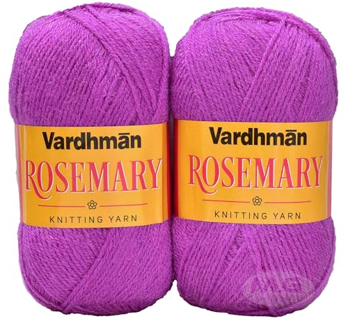 Image of M.G ENTERPRISE Rosemary Purple 200 GMS Wool Ball Hand Knitting Wool /Art Craft Soft Fingering Crochet Hook Yarn, Needle Knitting Yarn Thread Dyed-DQ Art-FII