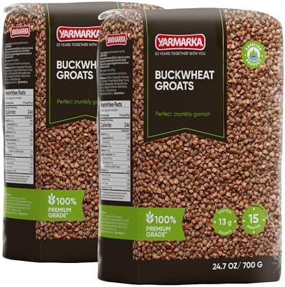Yarmarka Toasted Buckwheat Groats, Kasha, 24.7 oz (700 g) Pack of 2