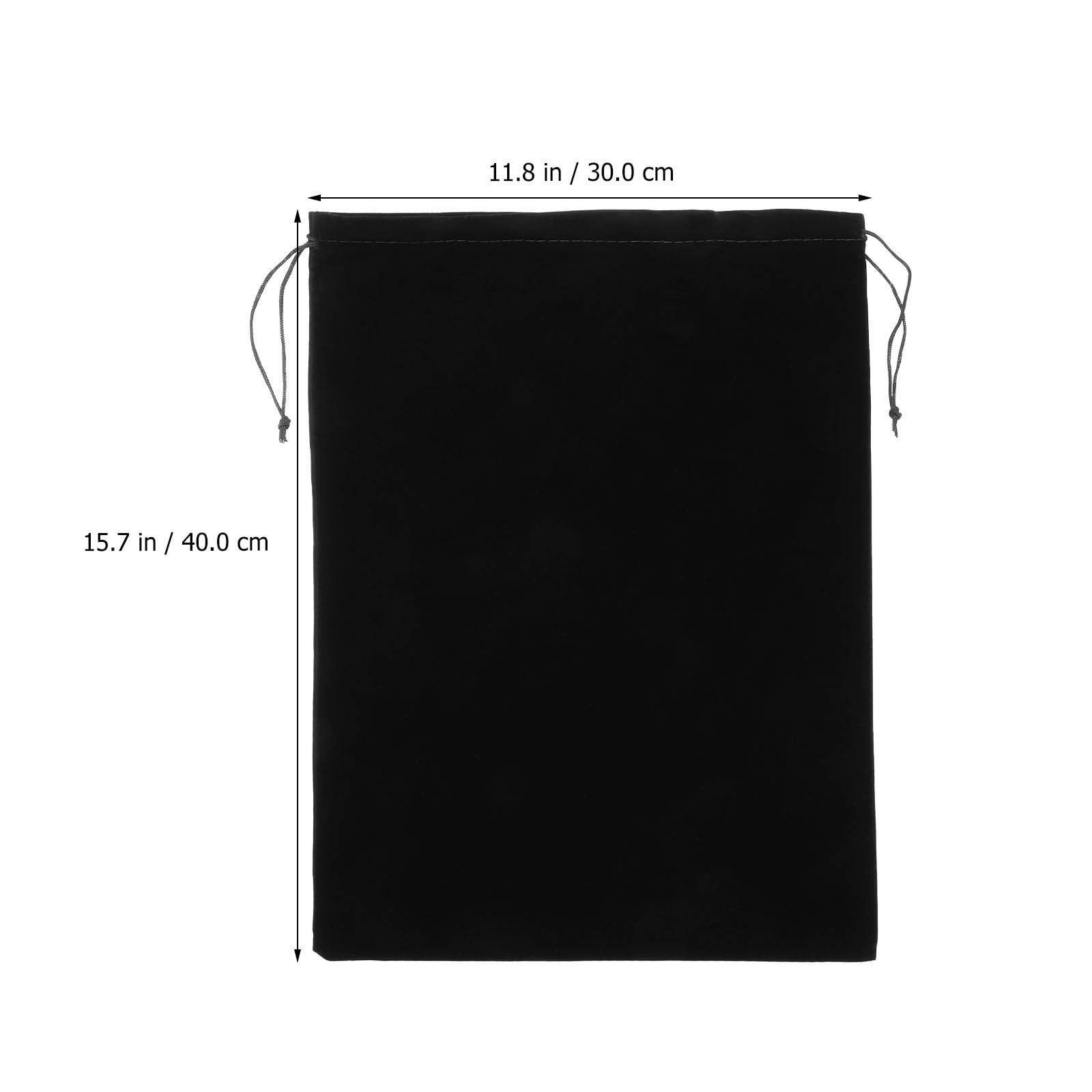 IMIKEYA 10 Stück Schwarze Flanellbeutel mit Kordelzug 30X40cm Wiederverwendbare Stoffbeutel für Geschenke und Zubehör für Geburtstag und Weihnachten