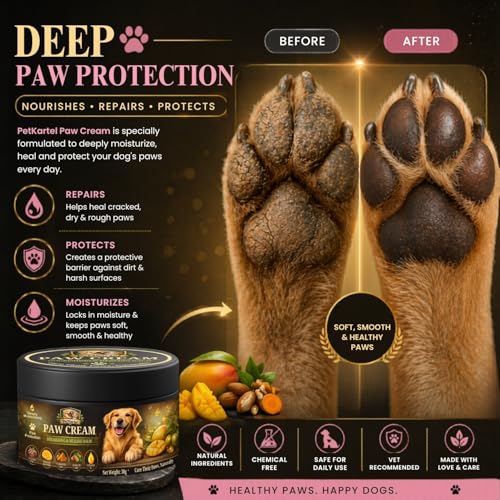 Image of Paw Cream 30g + Pet Wipes 100 Sheets Combo | Moisturizing Paw Balm with Peppermint Oil & Mango Butter | Cleaning Wipes for Dog | Daily Grooming Care for Paws, Coat, Dirt Removal & Hygiene