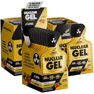 Kit 3x Pre Treino Nuclear Rush Gel - 30 Sachês Bodyaction (Guaraná)
