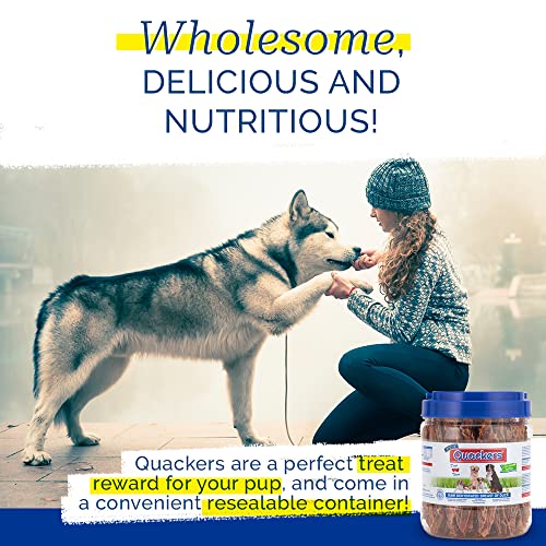 PCI Pet Center Inc. Quackers Raw Dehydrated Duck Breast Dog Treats, 1 Pound Container - Image 5