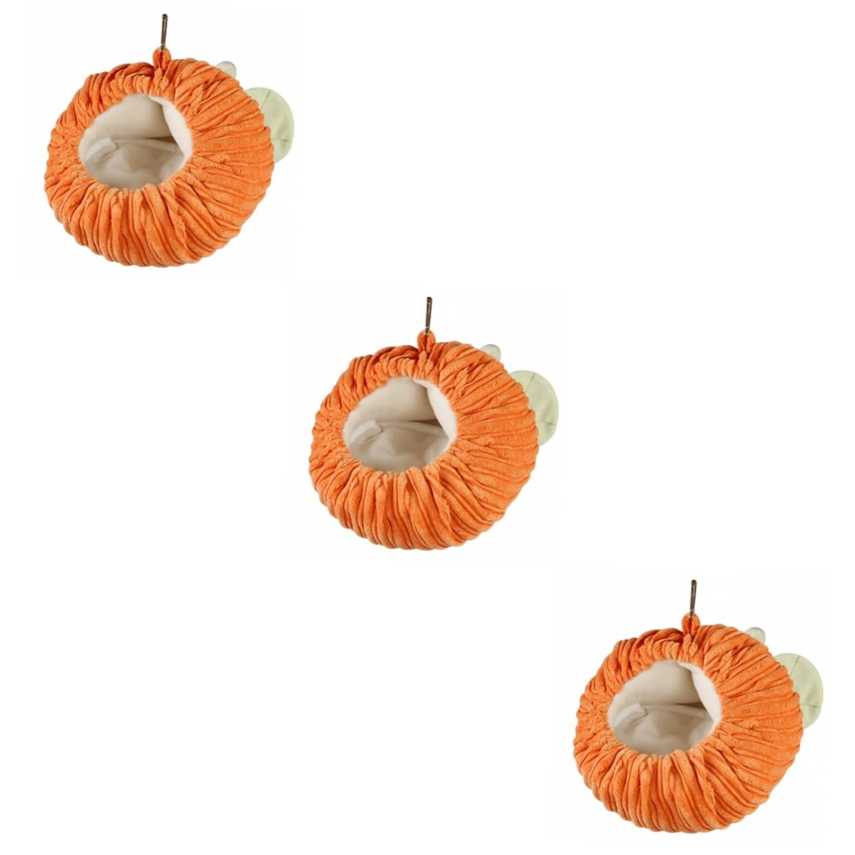 BESPORTBLE 3stücke Kuschelhöhle Für Kleine Haustiere Warmes Leichtes Und Bequemes Hängemattenset Im Kürbisdesign Für Hamster Meerschweinchen Chinchillas Und Andere Kleintiere Mit Haken