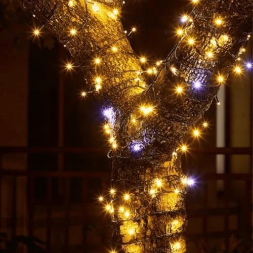 Cordão Led Strobo 4x1 50m 500 leds Prova D'água Strobinhos Bivolt Branco Quente (Branco Quente 50m