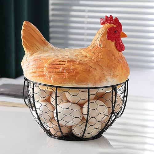 Cesta de reunión con tapa para proteger tus huevos en una cocina ordenada 5