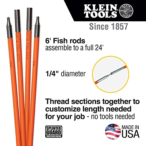 Klein Tools 56324 Lo-Flex Fish Rod Set, 24-Foot #TOP1