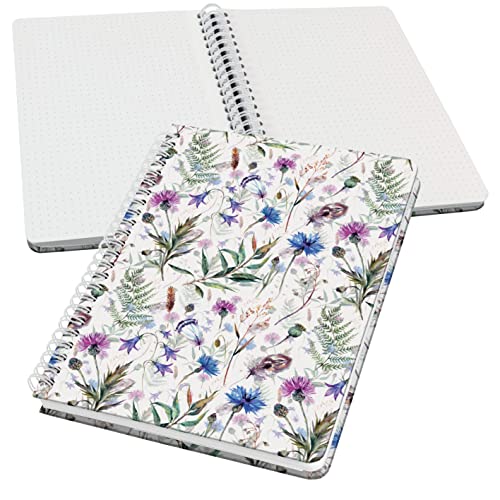 SIGEL JN618 Spiralblock A5 dotted, Notizblock Bullet Journal Jolie, 120 Seiten, violett/blau, vegan, aus nachhaltigem Papier hergestellt