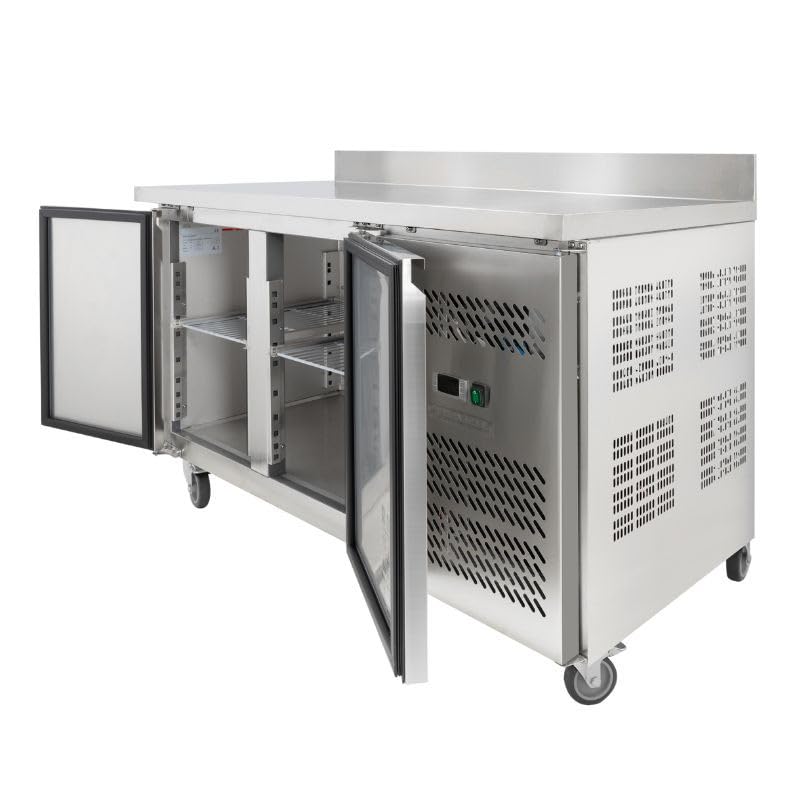 Table Réfrigérée 2 Portes GN 1/1 - Profondeur 700 avec Dosseret