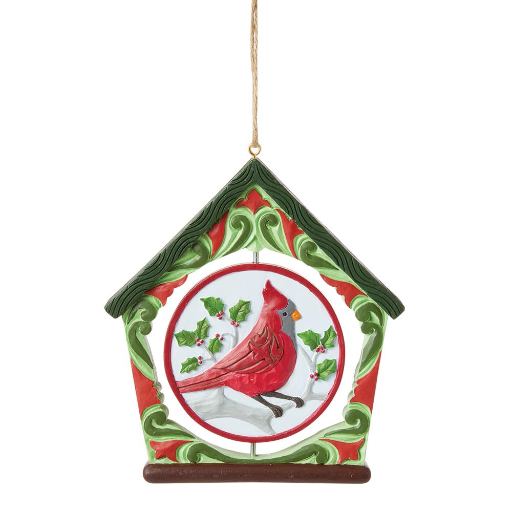 Maison à oiseaux cardinal miniature Heartwood Creek par Jim Shore
