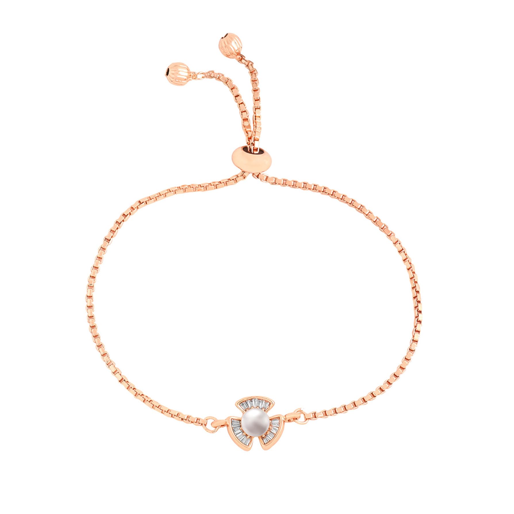 Yellow Chimes Bracelet for Women & Girls Fashion Rosegold Pearl Bracelets for Women | RoseGold Plated Floral Chain Bracelet | Birthday Gift For Girls & Women Anniversary Gift for Wife (B0CVBC48R1) Amazon Price History, Amazon Price Tracker