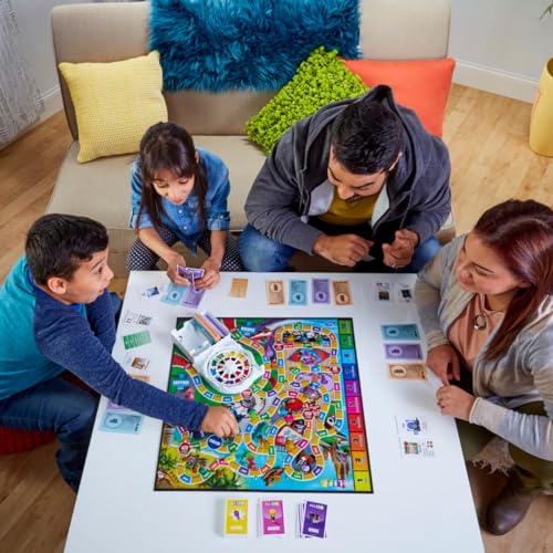 Image of The Game of Life Game, Family Board Game for 2 to 4 Players, for Kids Ages 8 and Up, Includes Colorful Pegs, Multicolour