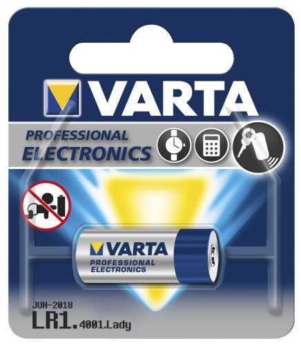 'Lady de batterie Varta "High Energy 1.5 V pour type LR1. Sous blister Cover