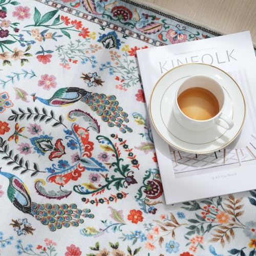 Runner Rug Washable Kitchen Runner 2'x 10' Runner Rug for Entryway Indoor Floral Soft Non-Slip Carpet Runner for Hallways, Kitchen, Laundry, Bedroom, Bathroom(Colorful)