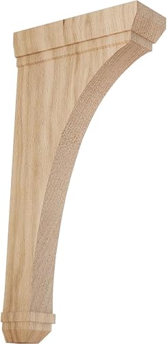 Miniatura 11 de Ekena Millwork BKT02X05X07STRW Soportes de madera Stockport, 2 1/4 pulgadas de ancho x 5 pulgadas de profundidad x 7 pulgadas de alto, madera
