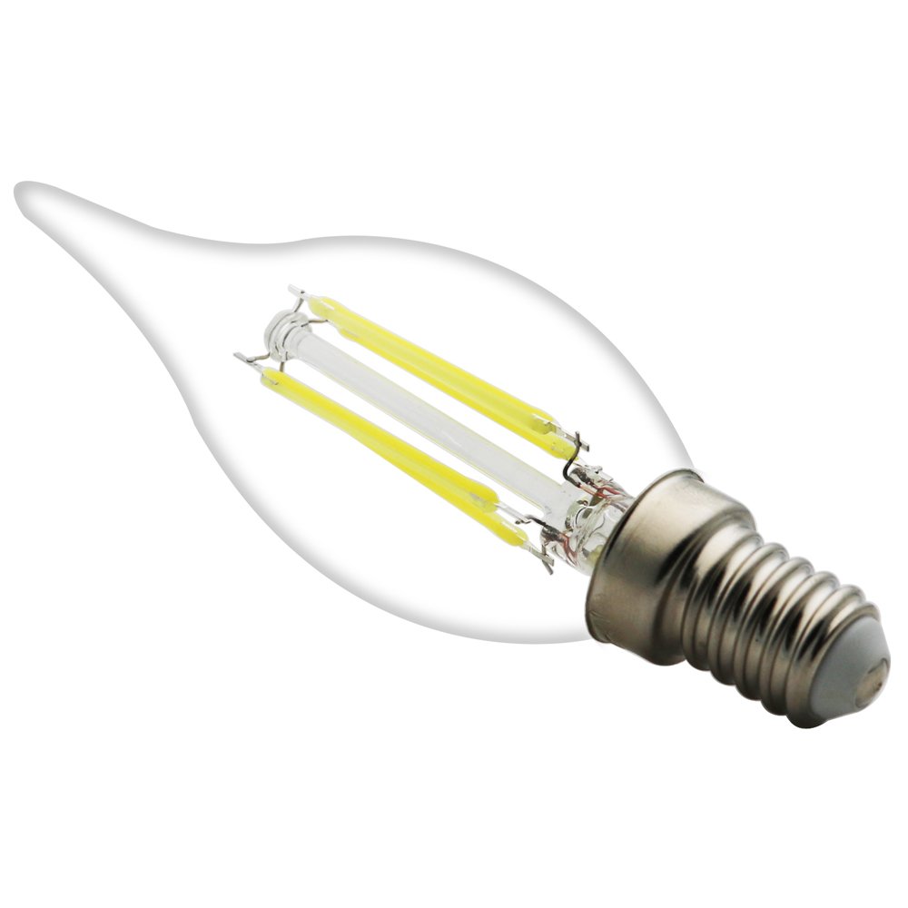 20 Pack E14 Ampoule de Filament LED 4W Ampoule Edison C35 Ampoule Vintage Aspect de Flamme 360LM Super Brillant LED Edison Lampe Filament AC 220V Blanc froid