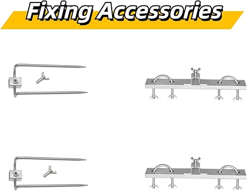 Miniatura 5 de Kit de parrilla eléctrica para barbacoa, capacidad de 51 pulgadas, 132 libras, motor automático de 50 W, altura ajustable, soporte universal para