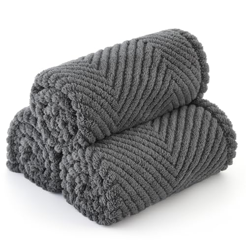 Bedsure Hundedecke für Haustier Hunde Katzen Welpen Weiche Warme Matte, flauschig und weich, 1 Pack 3, Titan Grau 60x80 cm