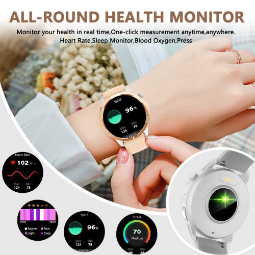 Vapaito Smart Watch For Men Women(Make/Answer Calls),Ip68 Waterproof Fitness Tracker With Pedometer,Message Notification,Ai Voice, Music Player,Health Monitor,Compatible With Ios Android Phones. #TOP4