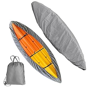 Opaltool 420D verdikte kajak kano cover, waterdichte duurzame kano opslag stofkap UV-bescherming zonnebrandschild voor vissersboot/kajak/kano-/paddle board (3,1 ~ 3,5 m/10,2ft ~ 3,5 m)