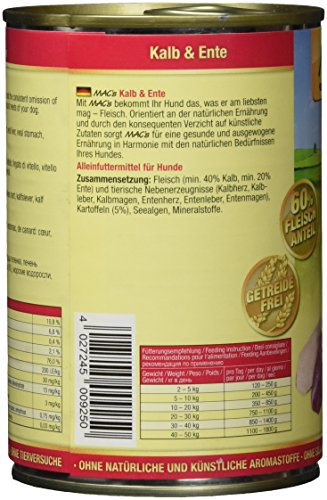 Mac's Kalb & Ente, 6er Pack (6 x 400 g)