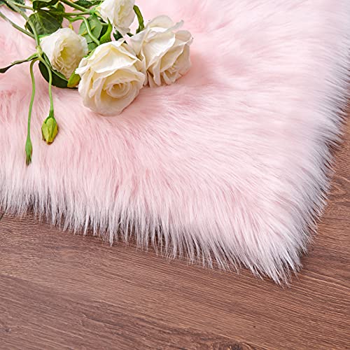 Cumay Super Soft Faux Area Rug For Living Room And Bedroom 23.6 X 35.4 Inch Pink - 4