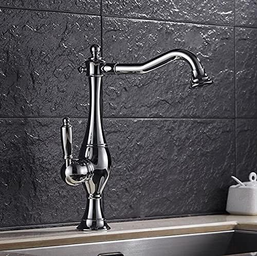 Sink tap Kitchen Sink tap for Bar Farmhouse Commercial, Brass 360 Degree Nickel Or Gold Kitchen tap, Sink tap with Plumping Hose, Luxury Water Tap Basin tap(Nickel