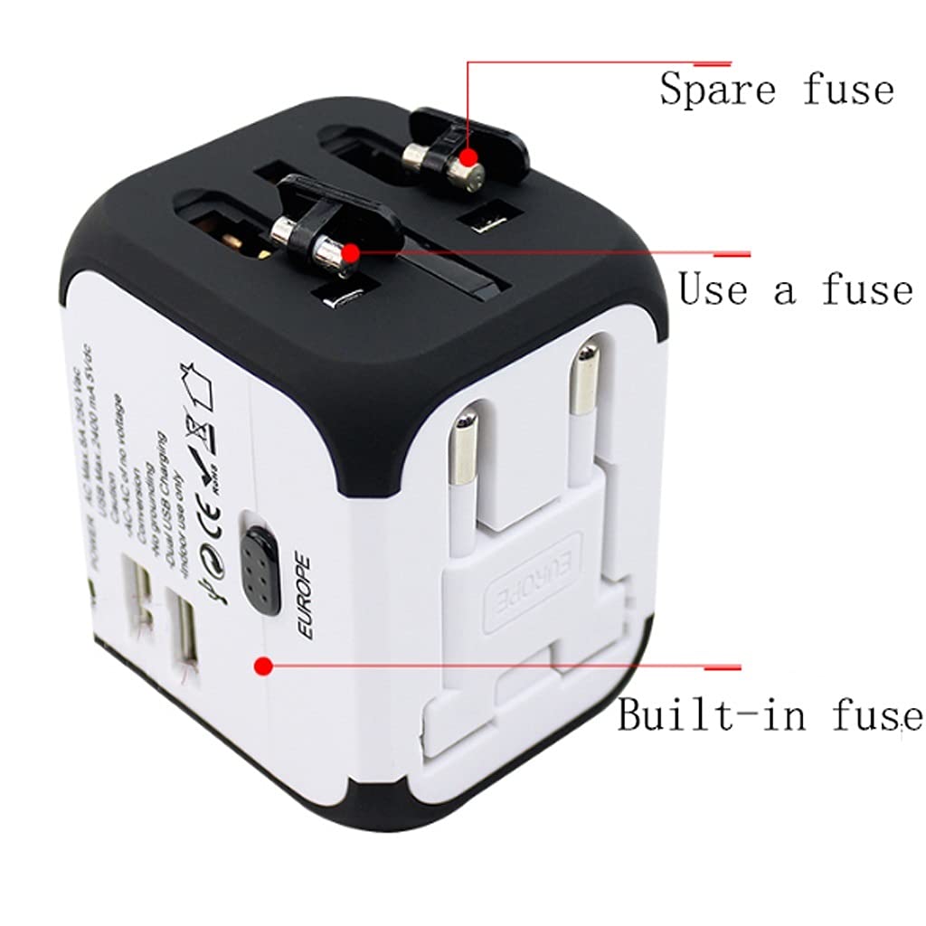 Adaptador de Viaje Universal Adaptador de Cargador de energía Internacional Convertidor de Enchufe multifunción Internacional portátil de Viaje