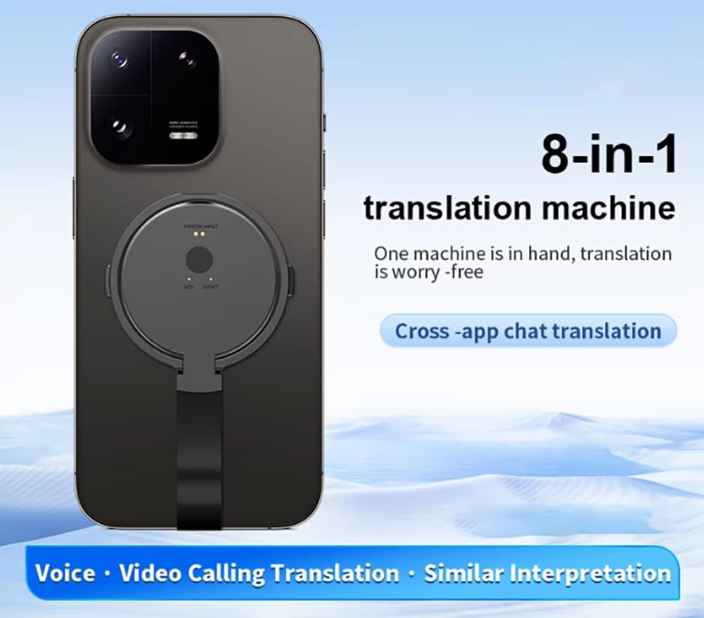 Dispositivo traductor de idiomas, traductor de voz AI en tiempo real bidireccional, dispositivo de traducción instantánea de más de 138 idiomas, soporta traducción de texto/foto/video y llamadas de
