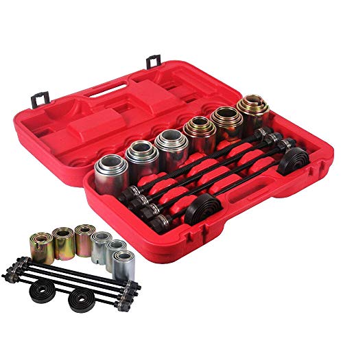 OU BEST CHOOSE - Juego de Herramientas para Desmontar cojinetes de Rueda (26 Piezas, Casquillos de presión, Casquillos de Goma, extractores, desmontadores universales)