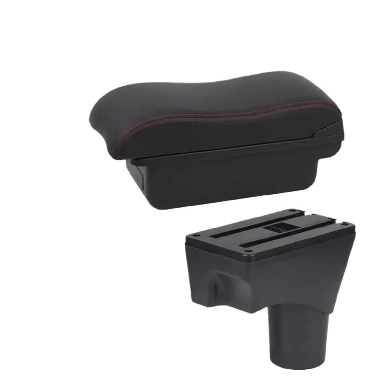 Ggwqoops Car Armrests For Nissan For March For Micra K13 For Sunny 2010-2023 Car Armrest Arm Storage Box Retrofit Parts Accessories Armrest Box(A2 red line No USB)