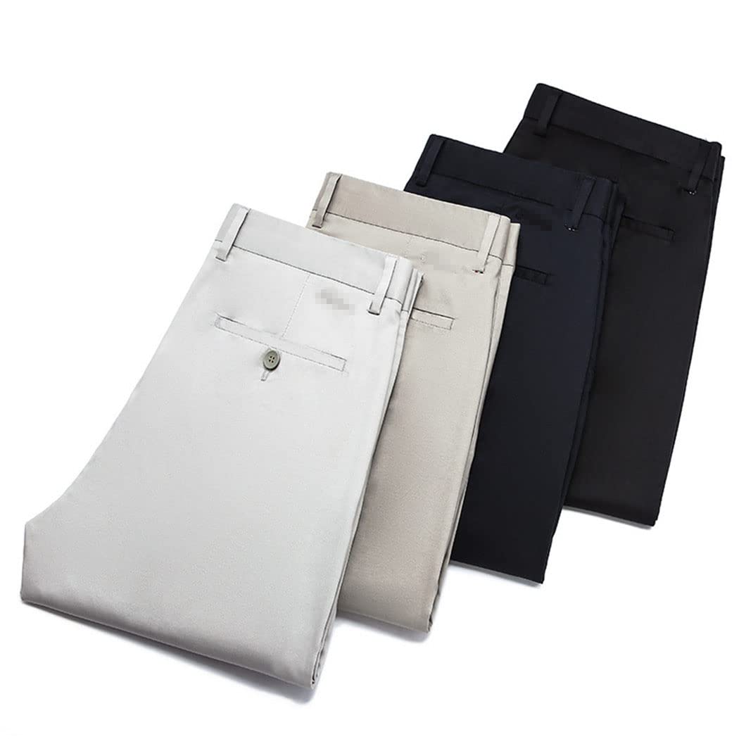 keusyoi Pantaloni casual con ricamo classico Pantaloni leggeri Primavera ed Estate Pantaloni da uomo Casual Business