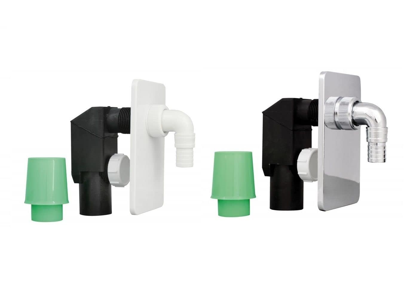 Washing Machine - Waste Pipe - Drain Trap - Dishwasher - Self Cutting Out Nozzle Valve H (White) White